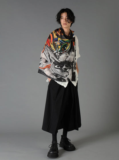 Ground Y×Taro Okamoto Graphic-print scarf Collage Type:C