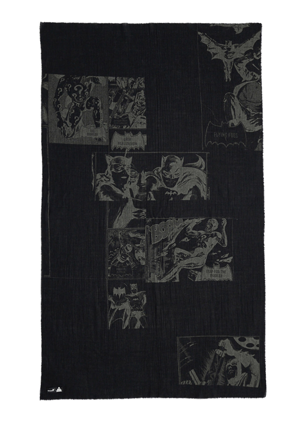 DC SUPER-VILLAINS COLLAGE PRINT WOOL STOLE