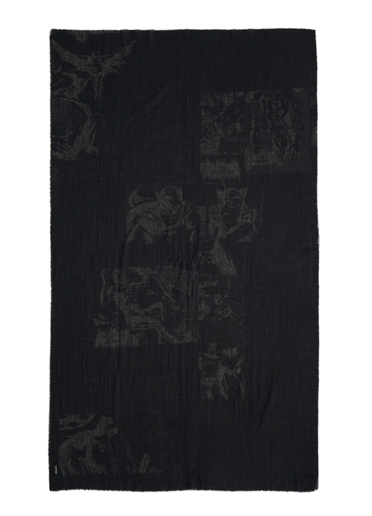 DC SUPER-VILLAINS COLLAGE PRINT WOOL STOLE
