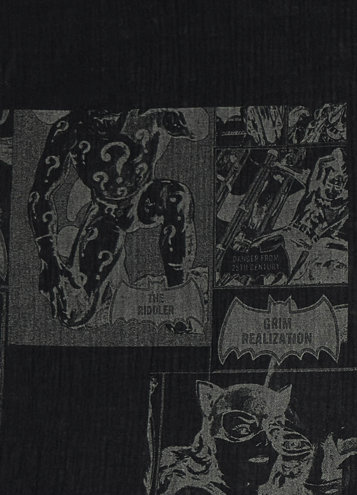 DC SUPER-VILLAINS COLLAGE PRINT WOOL STOLE
