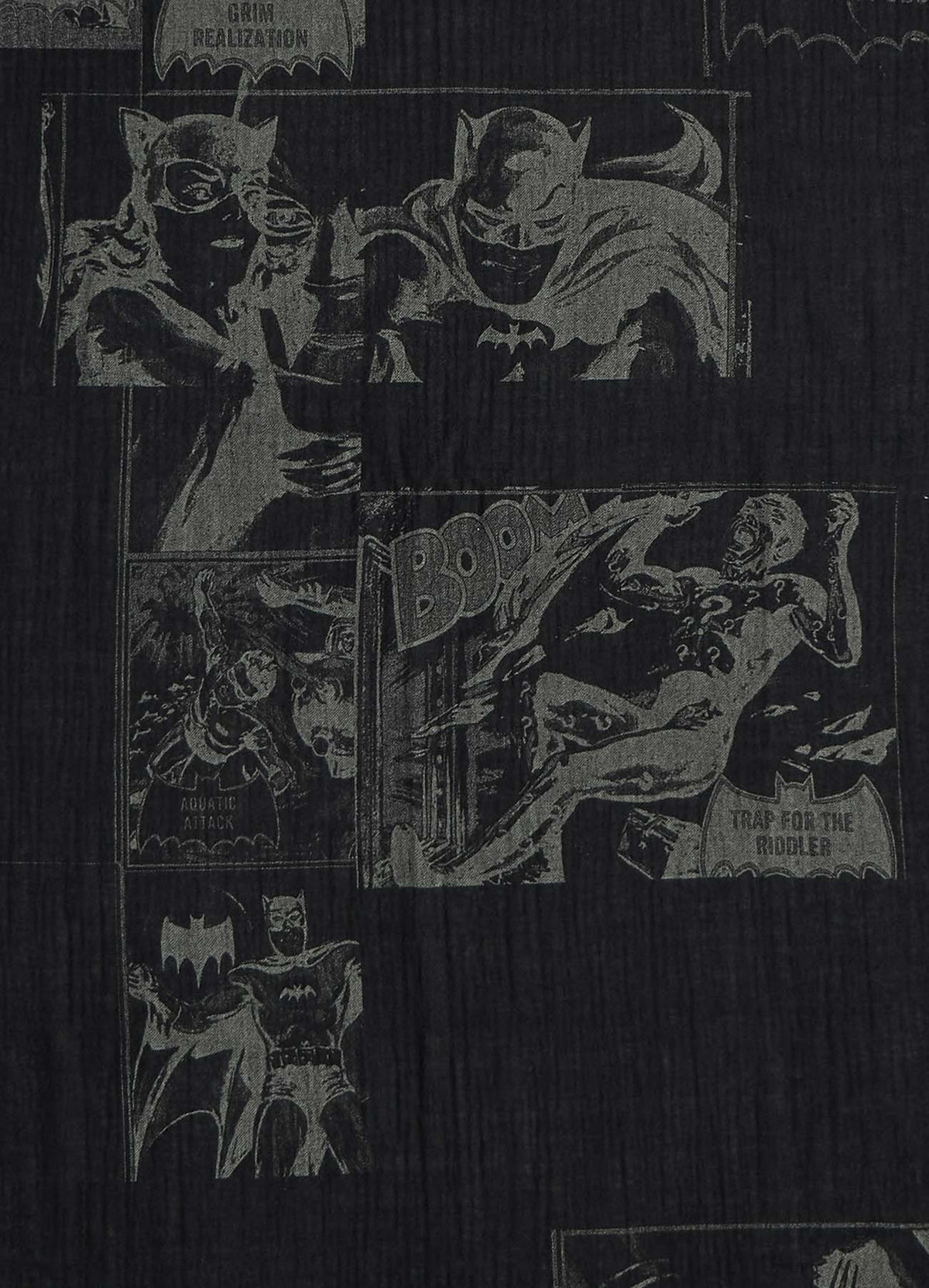 DC SUPER-VILLAINS COLLAGE PRINT WOOL STOLE