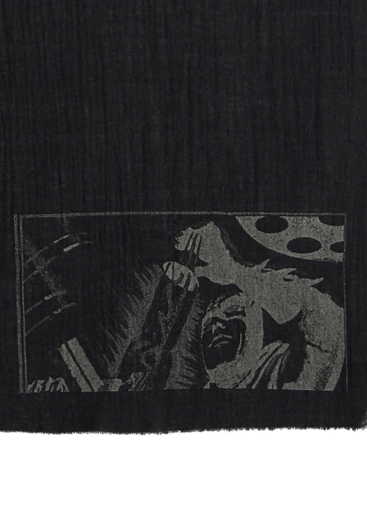 DC SUPER-VILLAINS COLLAGE PRINT WOOL STOLE