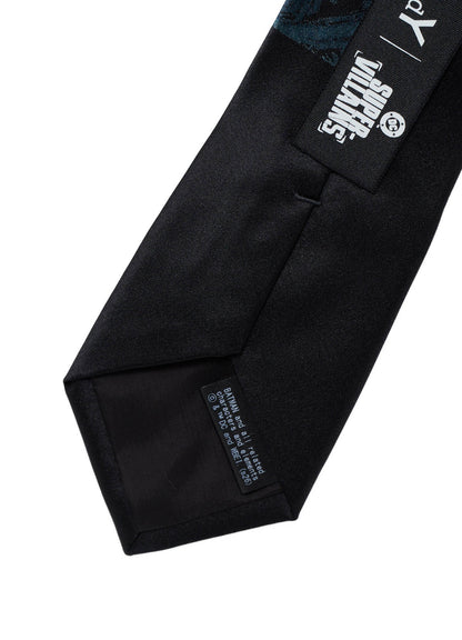 DC SUPER-VILLAINS COLLAGE PRINT SILK TIE