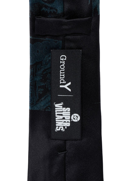 DC SUPER-VILLAINS COLLAGE PRINT SILK TIE
