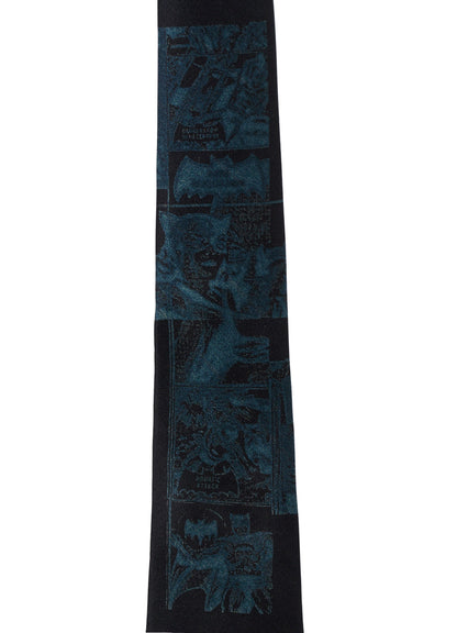 DC SUPER-VILLAINS COLLAGE PRINT SILK TIE