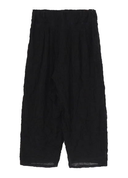 BLACK CHIFFON 12-TUCK PANTS