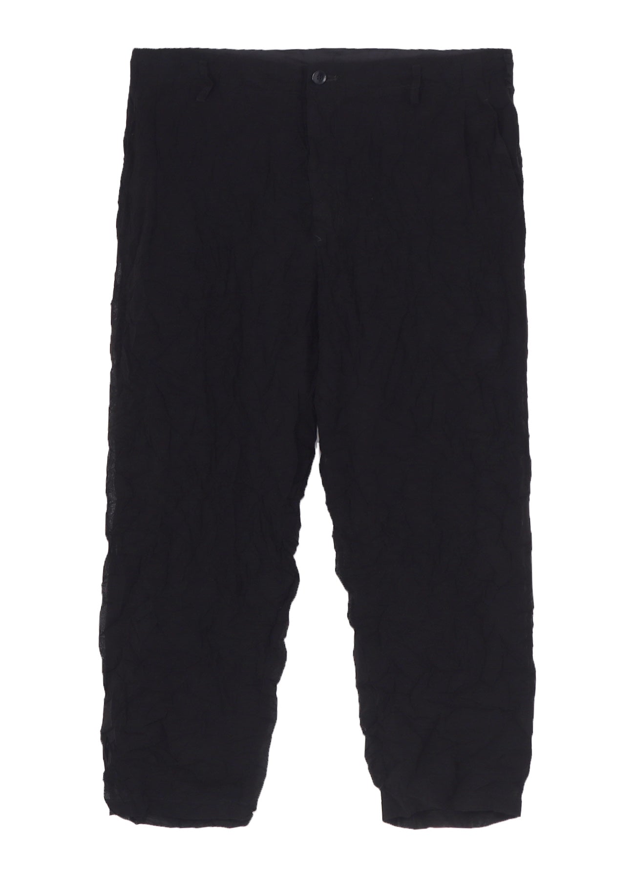 BLACK CHIFFON ONE-TUCK PANTS – THE SHOP YOHJI YAMAMOTO