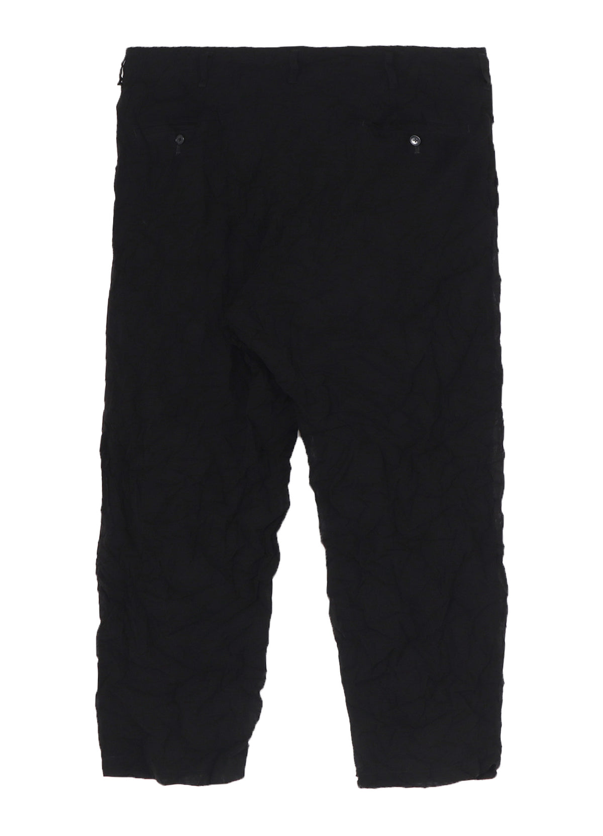 BLACK CHIFFON ONE-TUCK PANTS