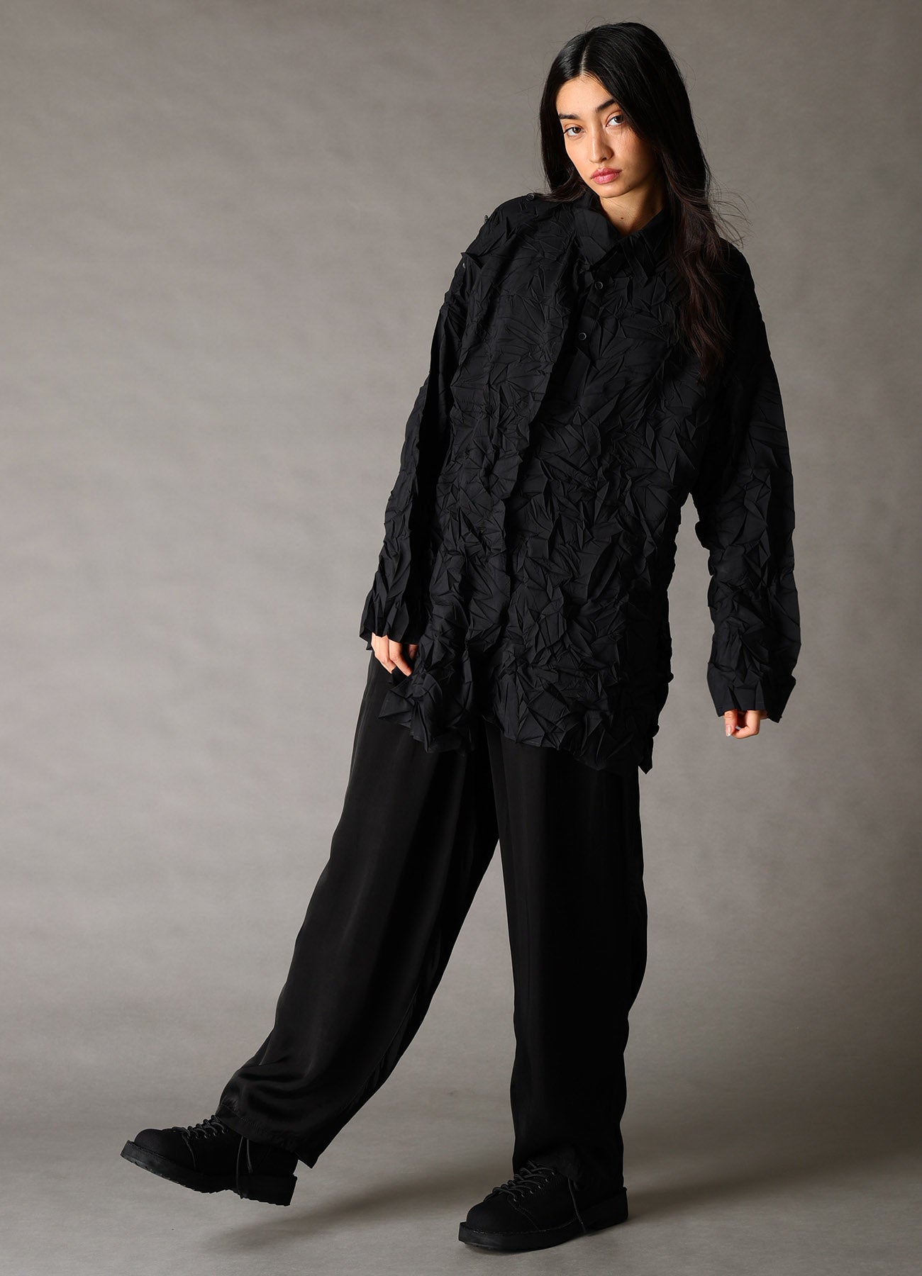 CUPRO FIBRIL TWILL 2-TUCK PANTS