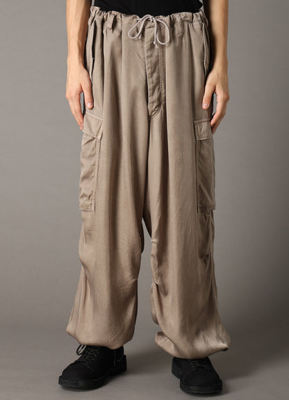 CUPRO FIBRIL TWILL HEM RIB PANTS