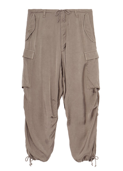 CUPRO FIBRIL TWILL HEM RIB PANTS