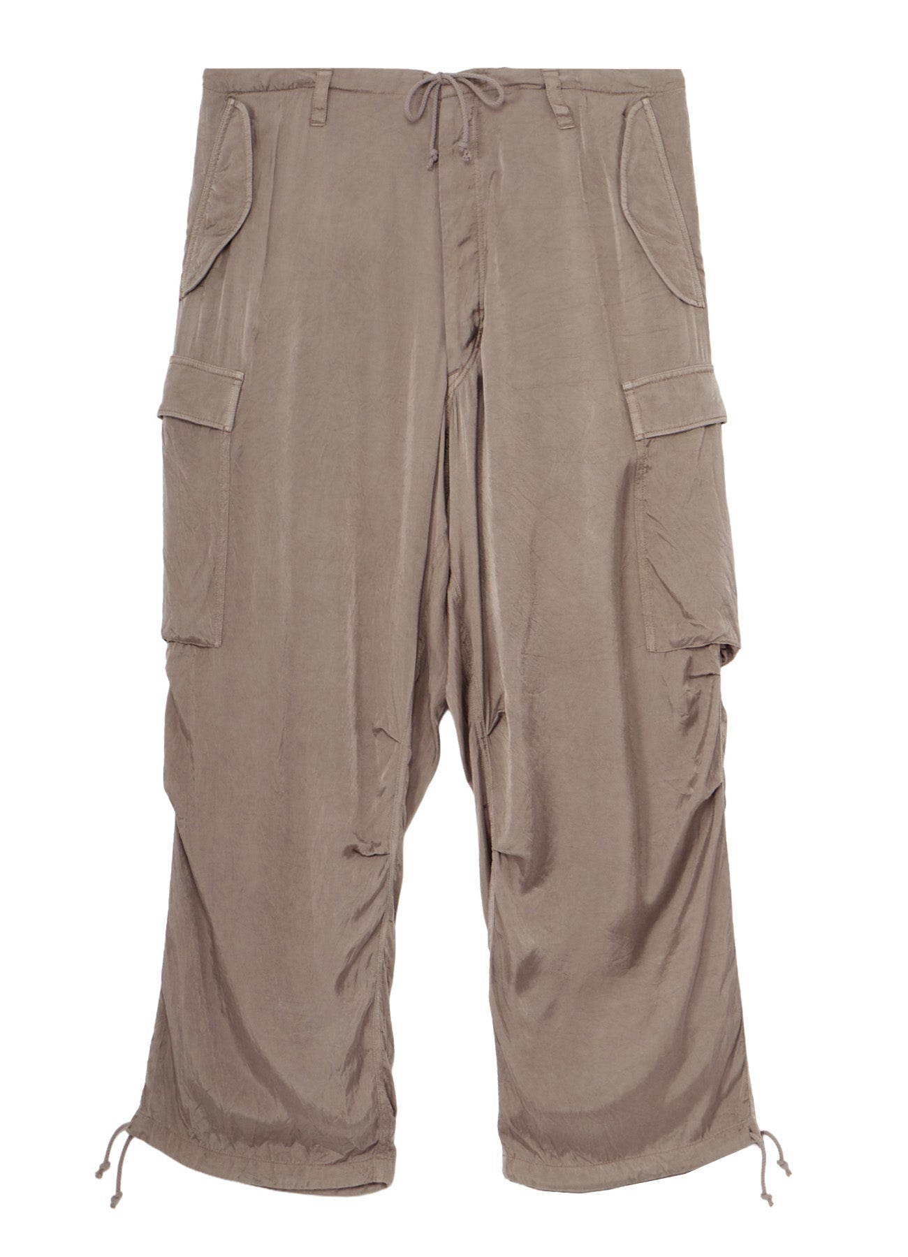 CUPRO FIBRIL TWILL HEM RIB PANTS