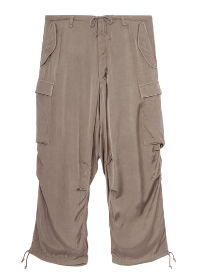 CUPRO FIBRIL TWILL HEM RIB PANTS