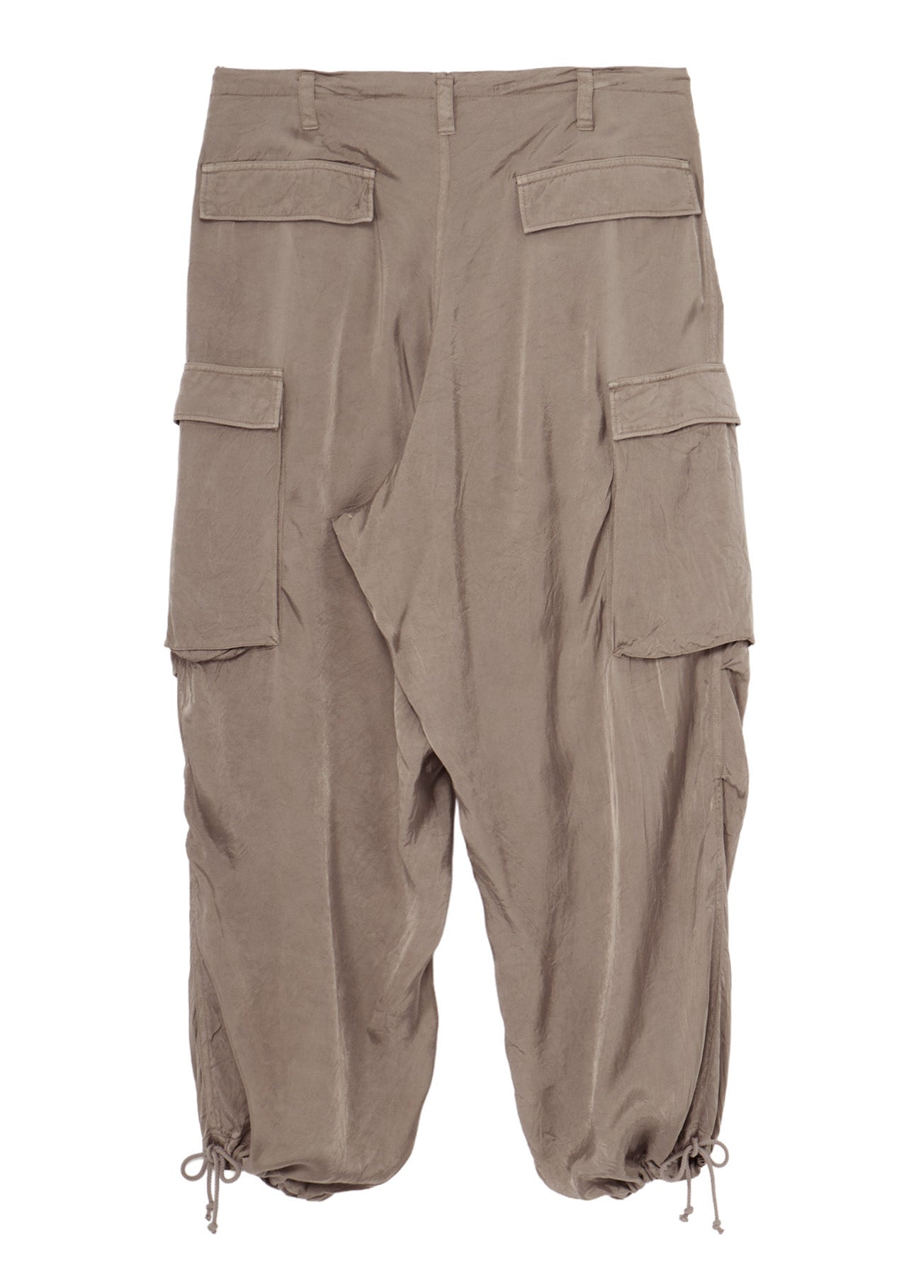 CUPRO FIBRIL TWILL HEM RIB PANTS