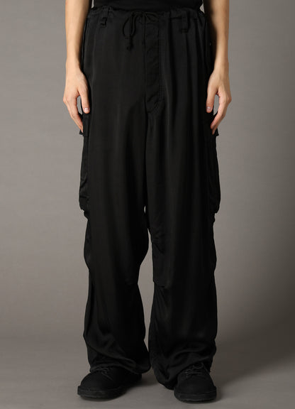 CUPRO FIBRIL TWILL HEM RIB PANTS
