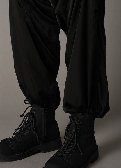 CUPRO FIBRIL TWILL HEM RIB PANTS