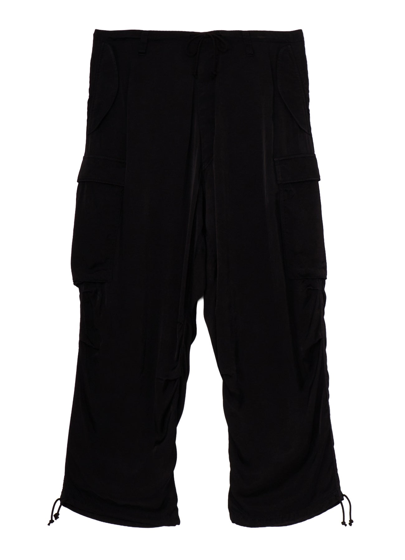 CUPRO FIBRIL TWILL HEM RIB PANTS