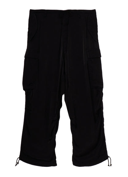CUPRO FIBRIL TWILL HEM RIB PANTS