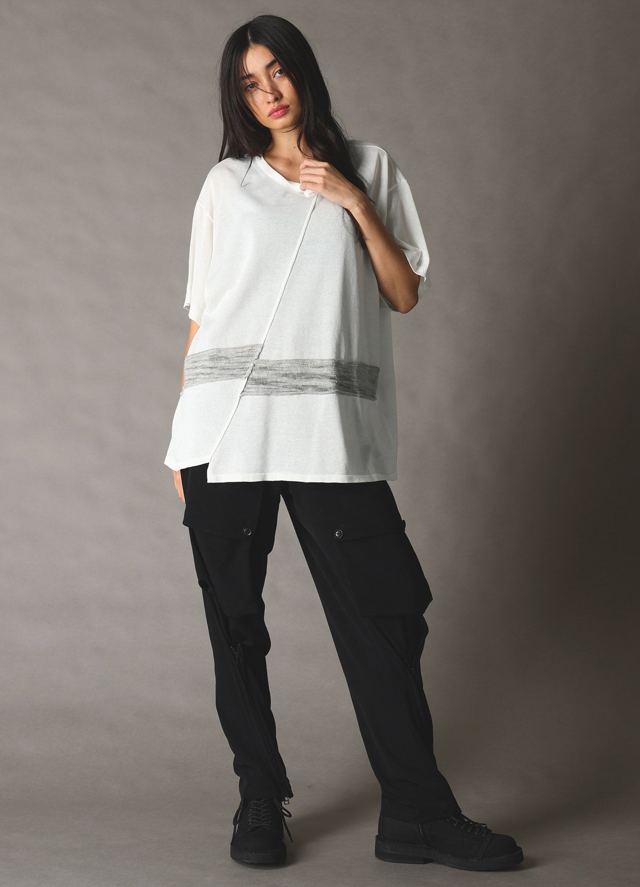 CREPE de CHINE ZIPPER JODHPURS CARGO PANTS
