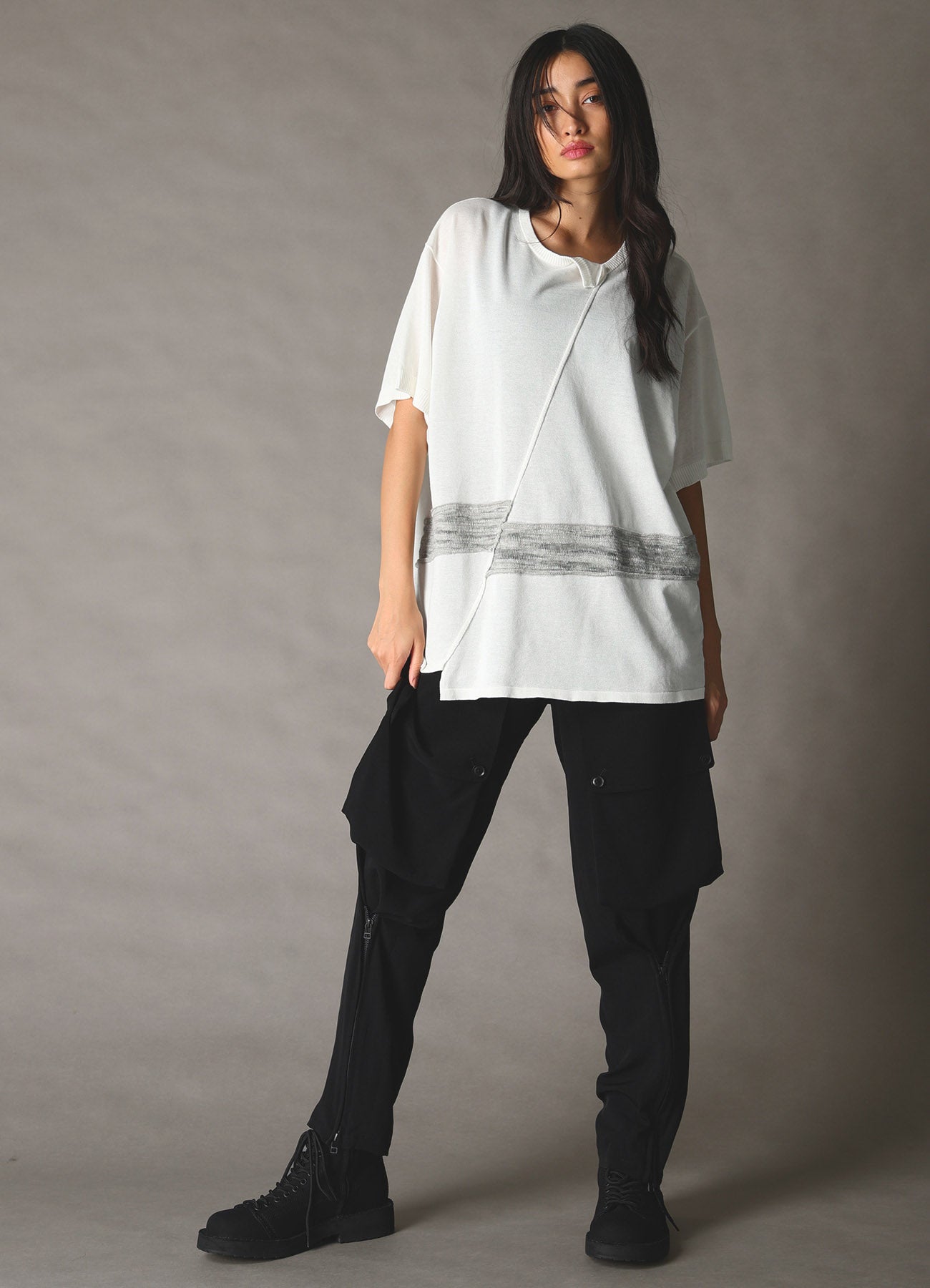 CREPE de CHINE ZIPPER JODHPURS CARGO PANTS