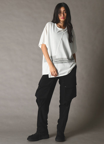 CREPE de CHINE ZIPPER JODHPURS CARGO PANTS