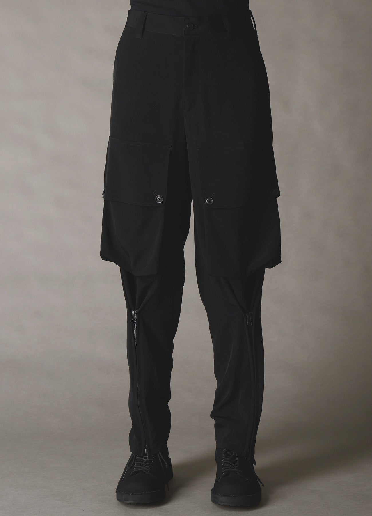 CREPE de CHINE ZIPPER JODHPURS CARGO PANTS
