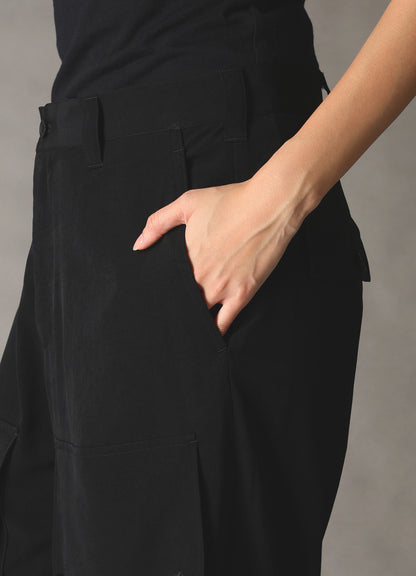 CREPE de CHINE ZIPPER JODHPURS CARGO PANTS