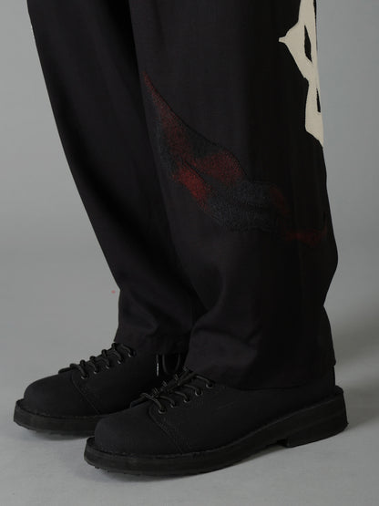 Ground Y×Taro Okamoto Mixed-Media Composition Pants”Black Face”