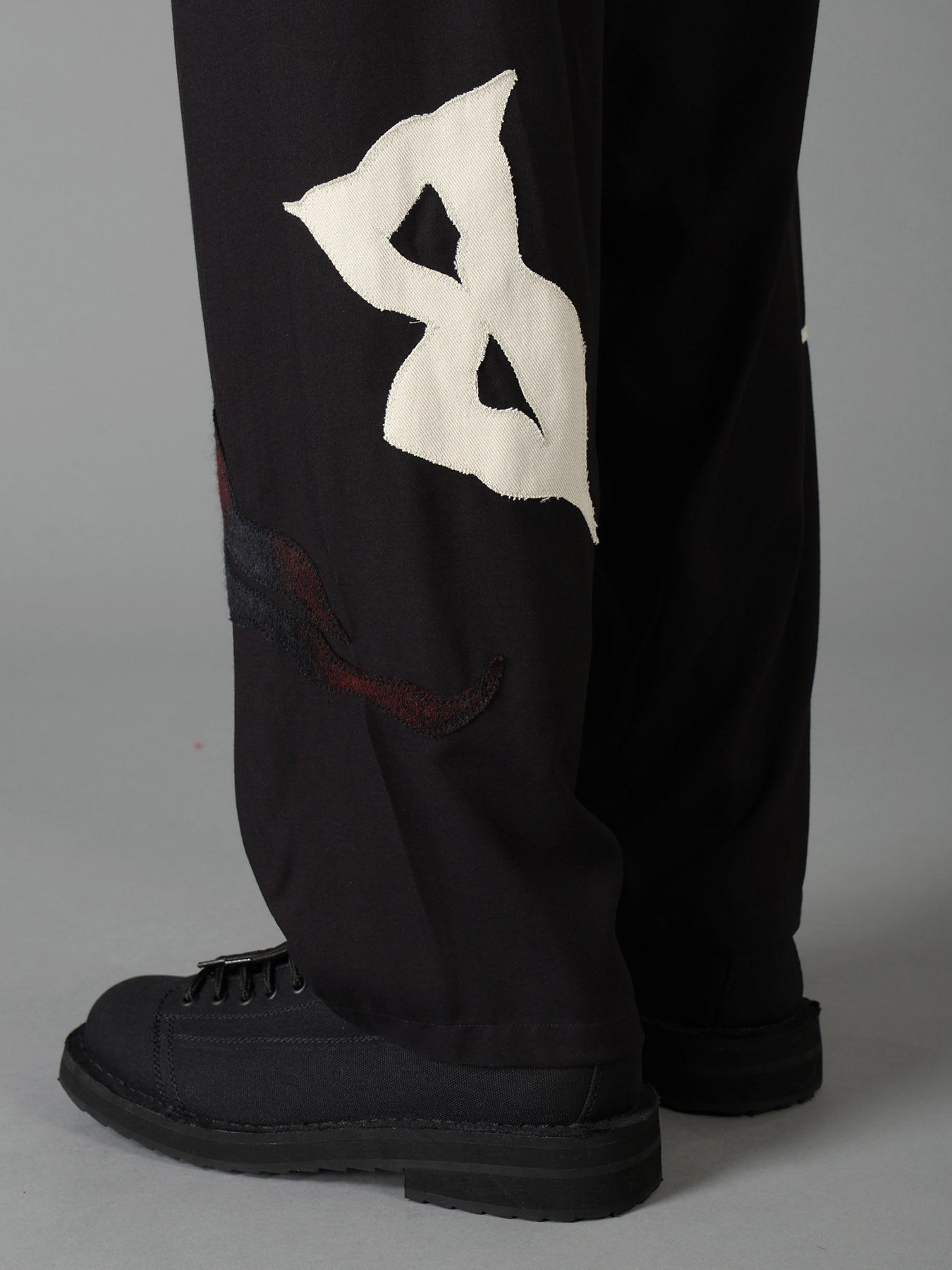 Ground Y×Taro Okamoto Mixed-Media Composition Pants”Black Face”