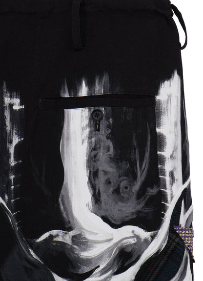 Ground Y×Taro Okamoto Mixed-Media Composition Pants”Black Face”