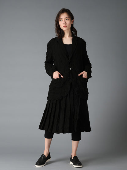 BLACK CHIFFON WRAP SKIRT
