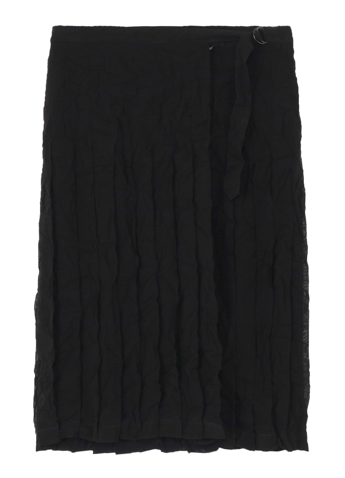 BLACK CHIFFON WRAP SKIRT