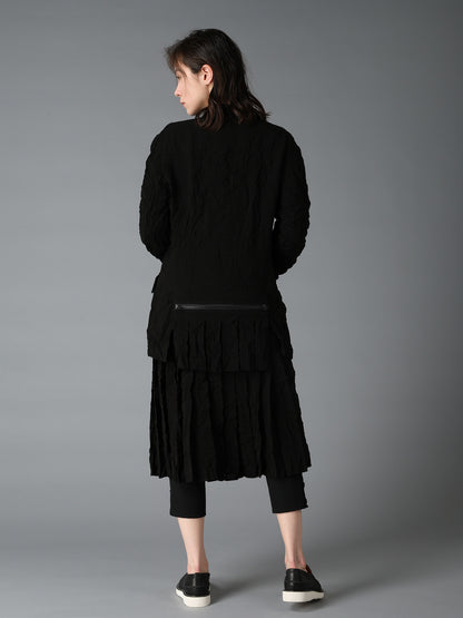 BLACK CHIFFON WRAP SKIRT