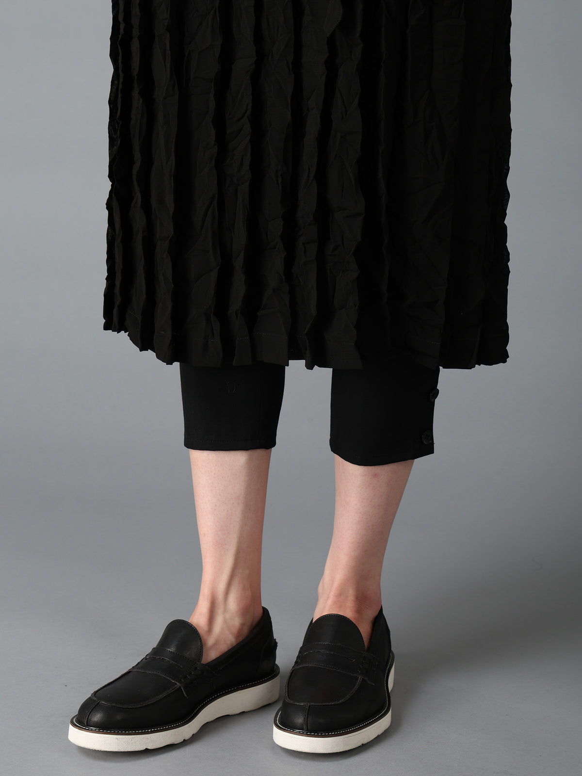 BLACK CHIFFON WRAP SKIRT
