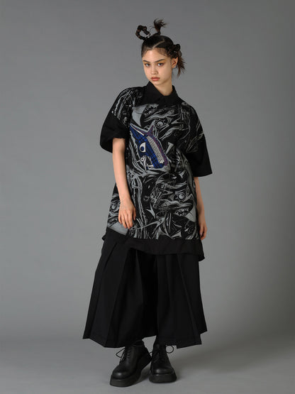 Ground Y×Taro Okamoto Mixed-Media Composition T-shirts ”The Law of the Jungle”