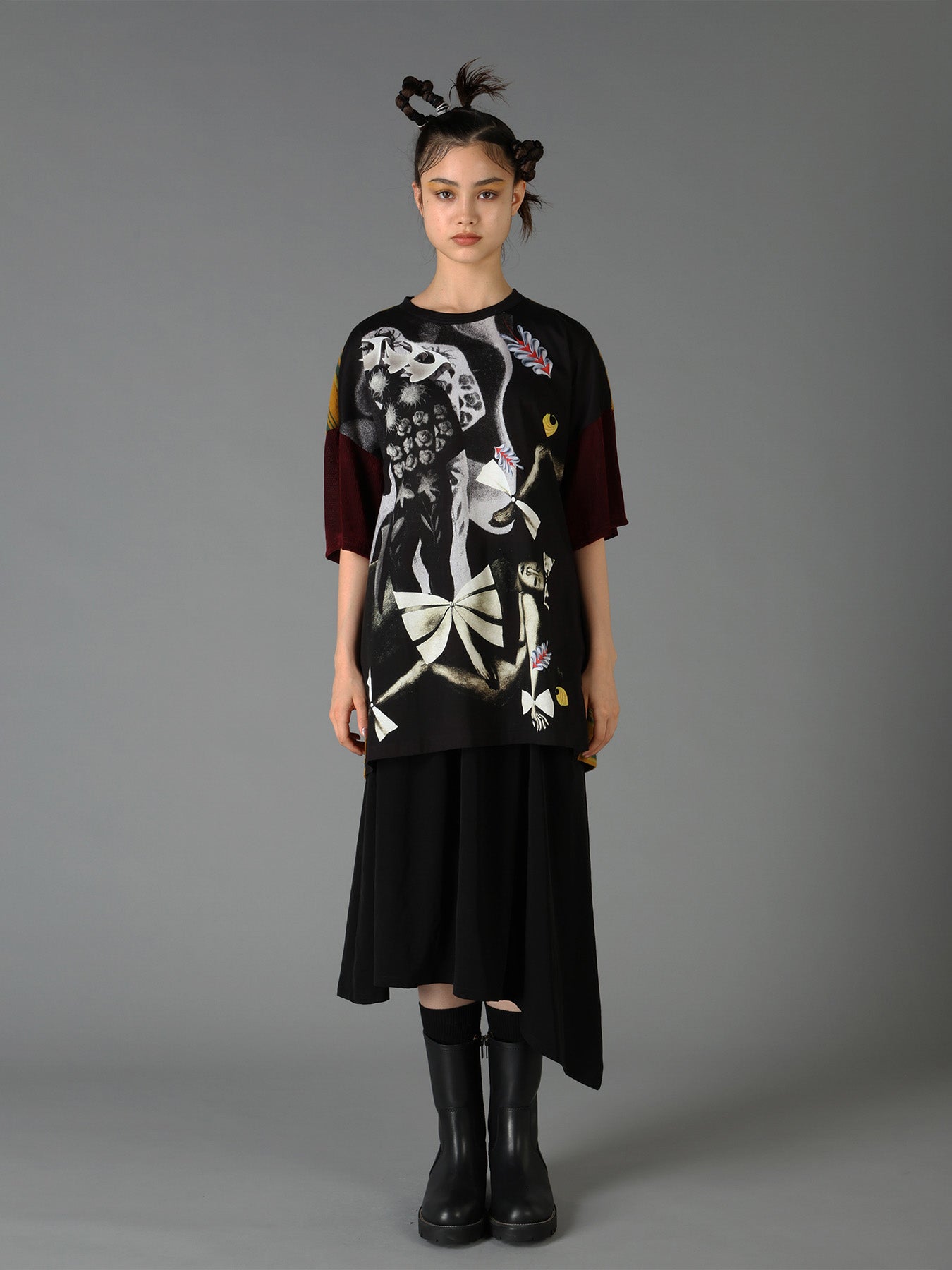 Ground Y×Taro Okamoto Patchwork T-shirts Collage Type:A