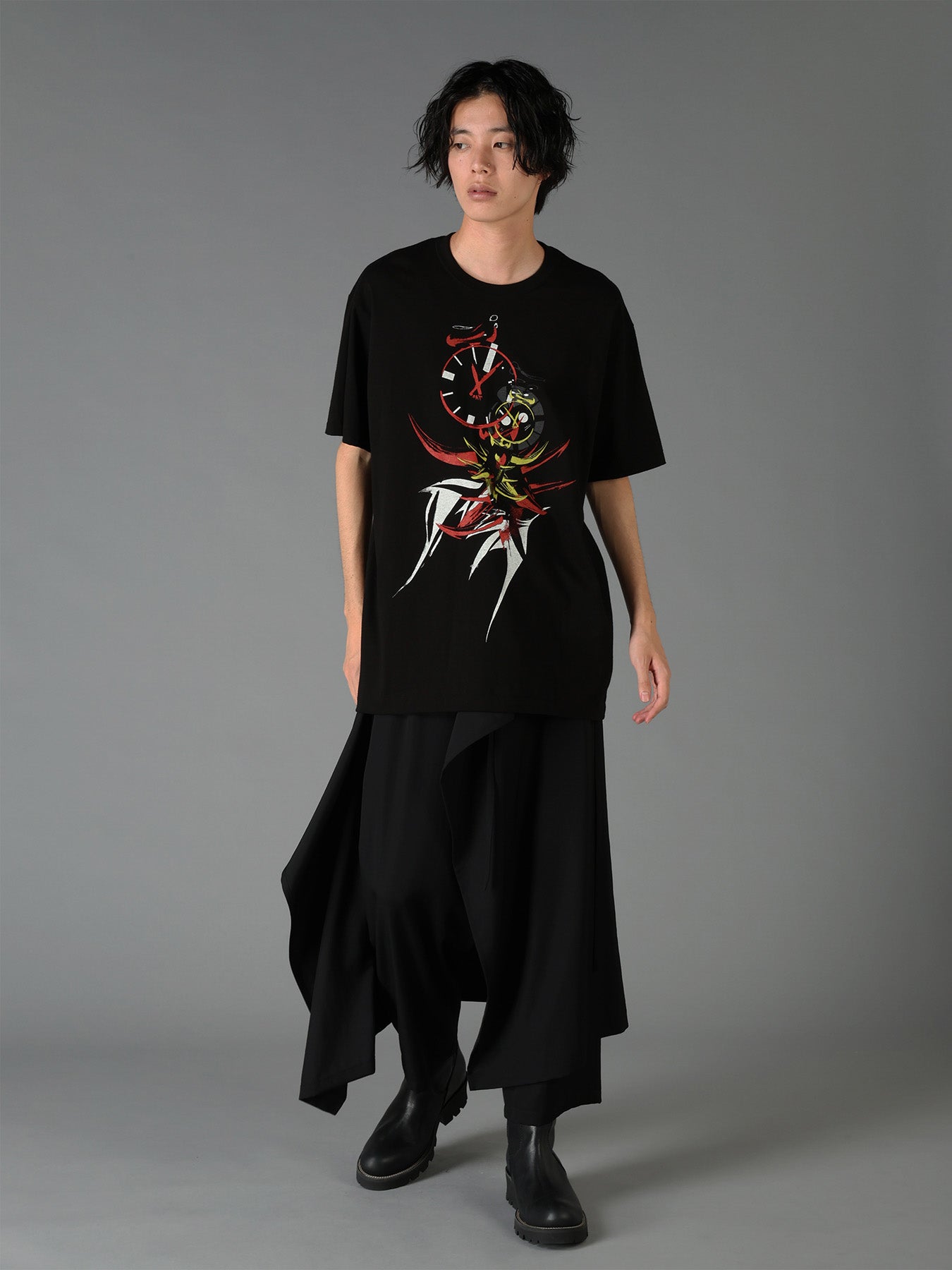 Ground Y×Taro Okamoto Graphic T-shirts "Young Clock Tower"