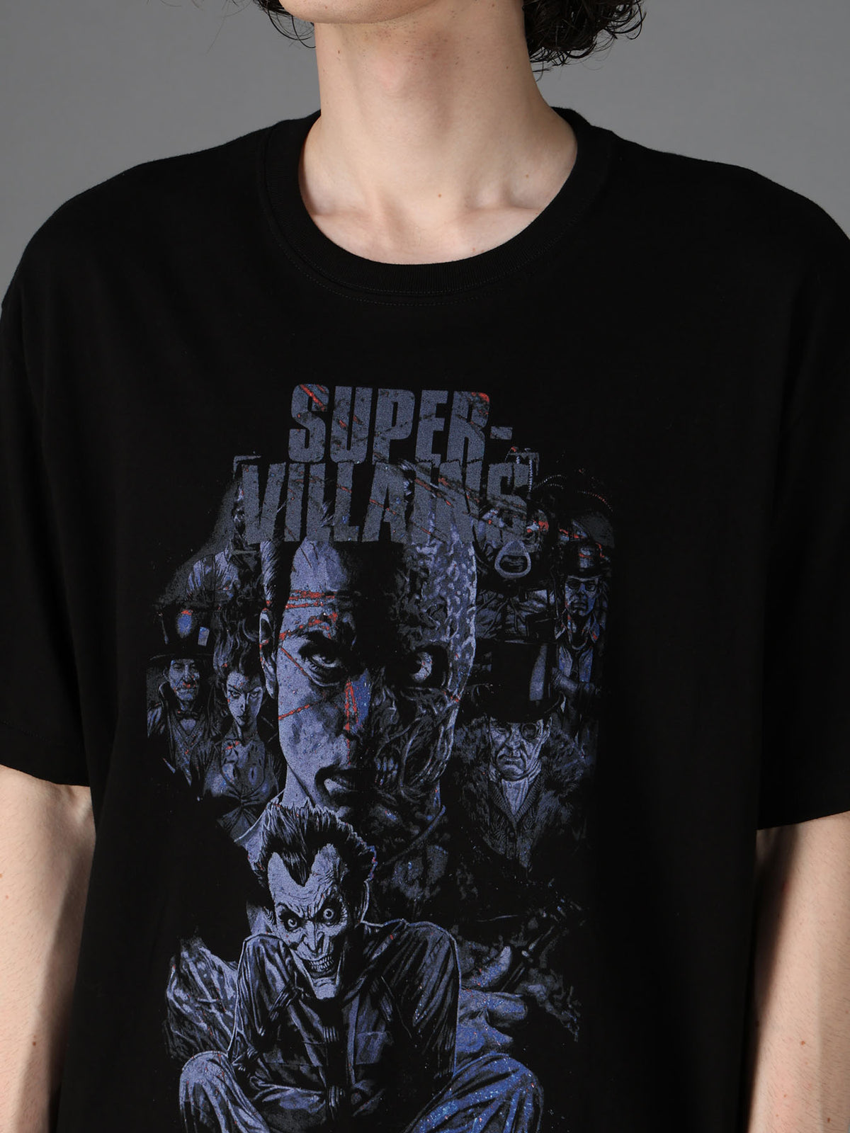 DC SUPER-VILLAINS GRAPHIC T-SHIRT BLUE