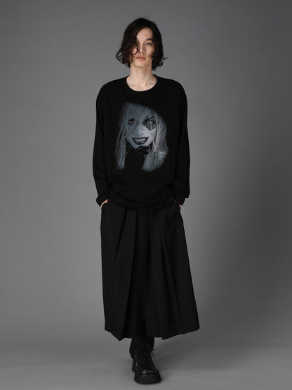DC SUPER-VILLAINS "HARLEY QUINN" GRAPHIC LONG T-SHIRT