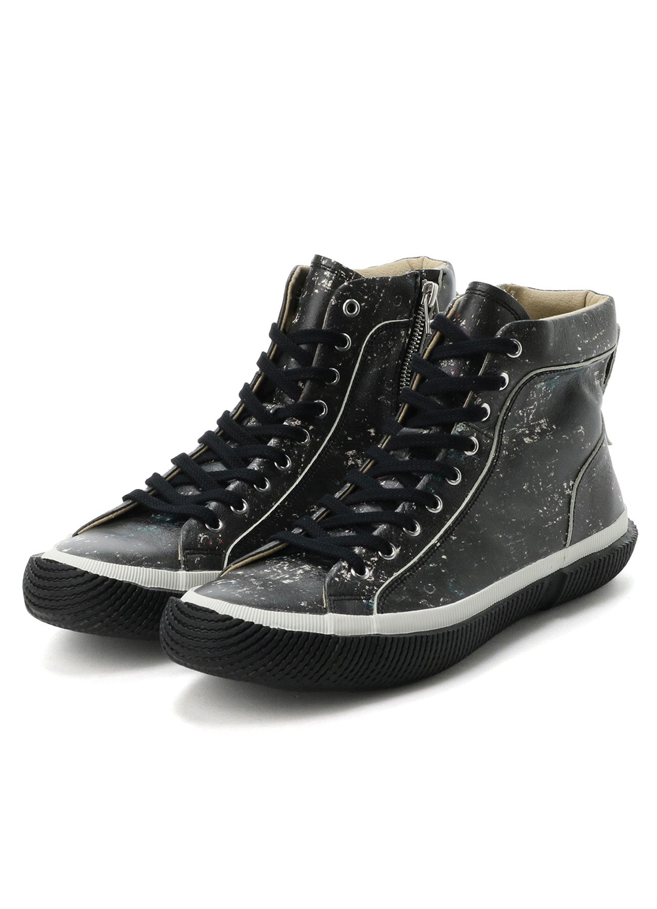 LEATHER SMOOTH HIGH-TOP SNEAKERS