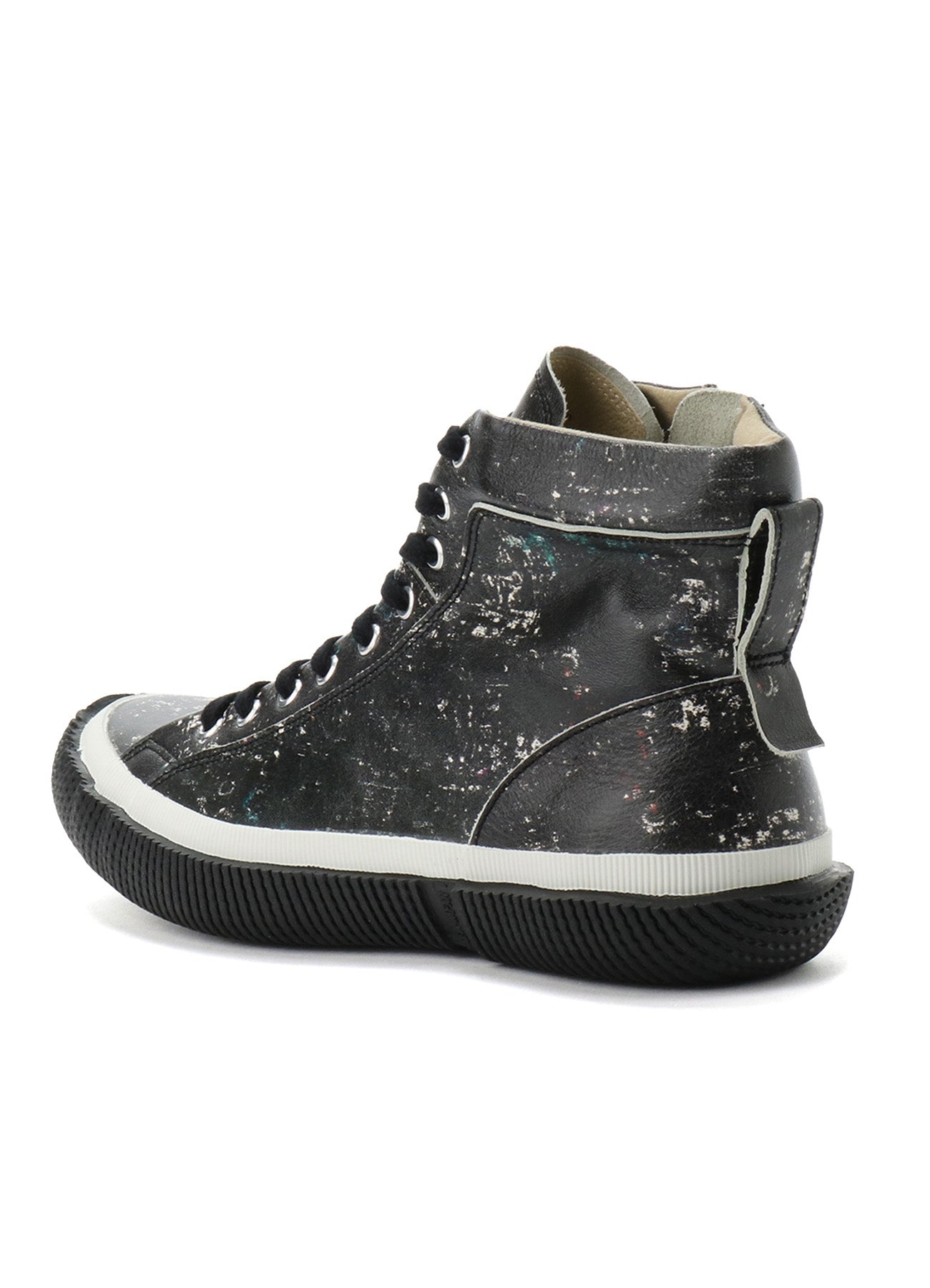 LEATHER SMOOTH HIGH-TOP SNEAKERS