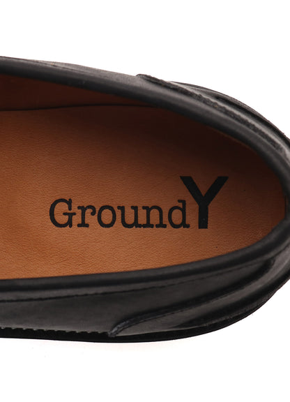 BLACK LEATHER LOAFERS