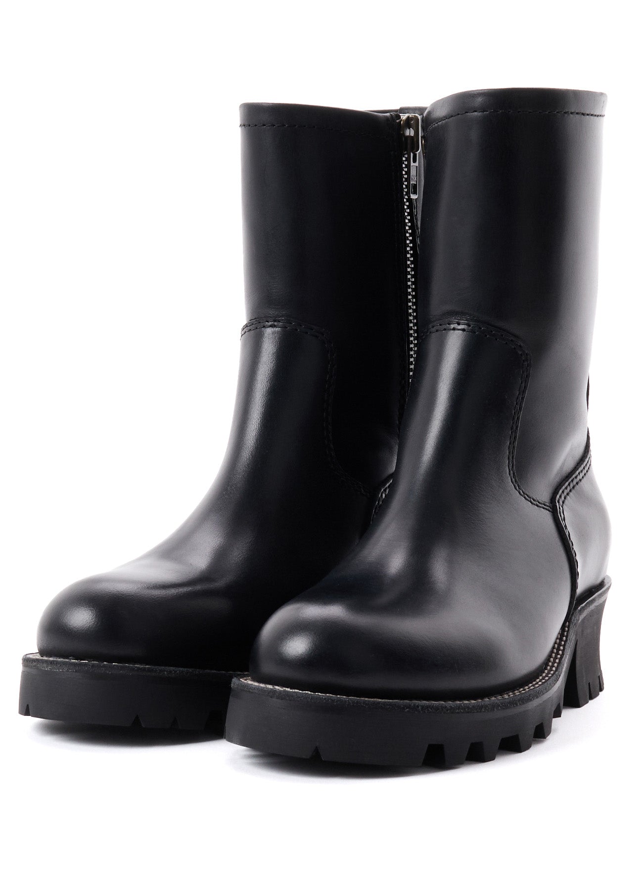 BLACK LEATHER ENGINEER BOOTS – THE SHOP YOHJI YAMAMOTO