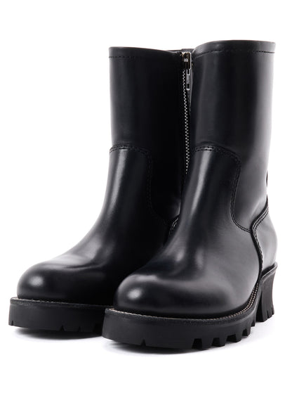 BLACK LEATHER ENGINEER BOOTS