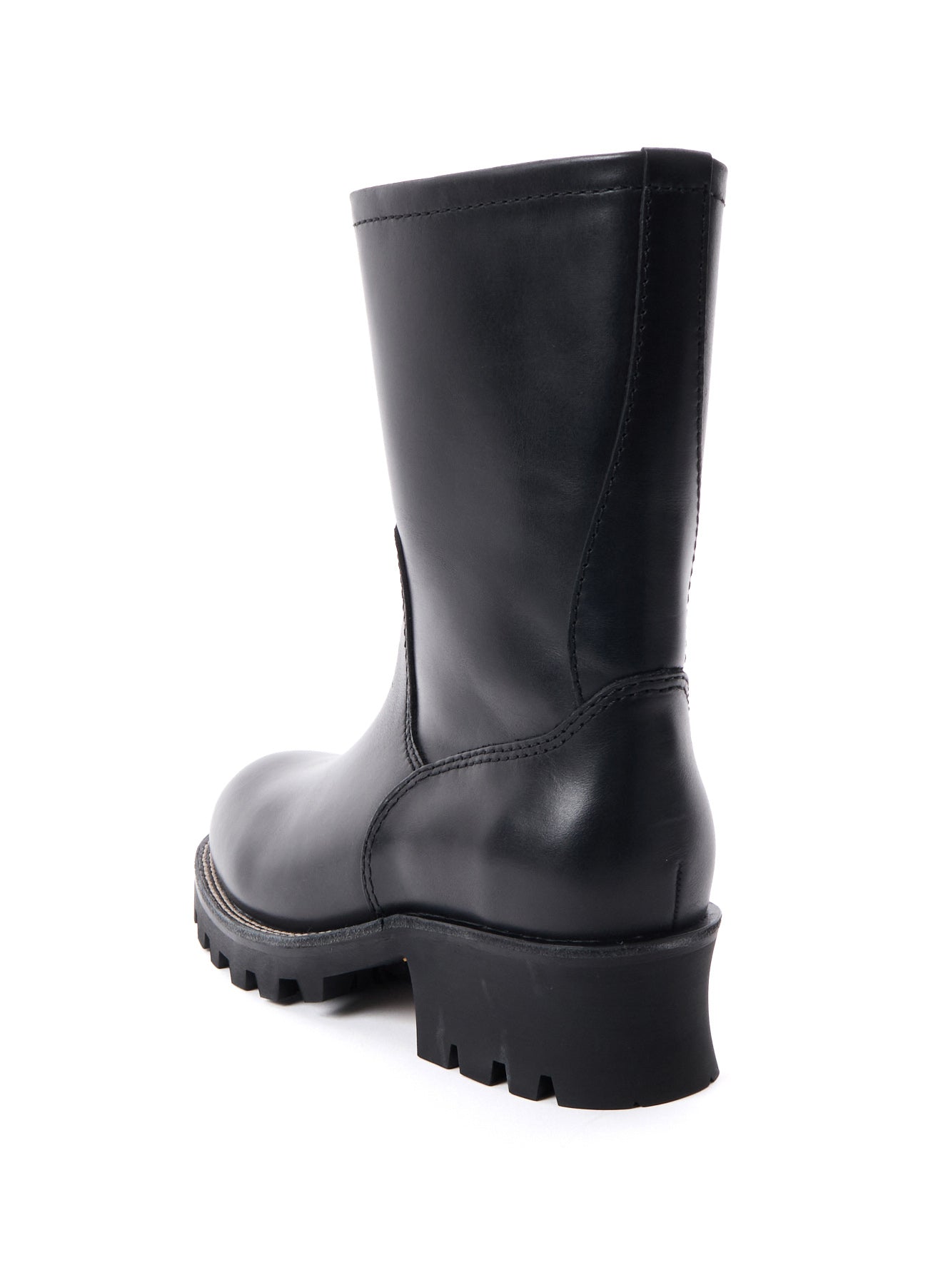BLACK LEATHER ENGINEER BOOTS