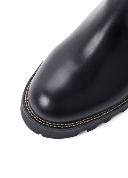 BLACK LEATHER ENGINEER BOOTS