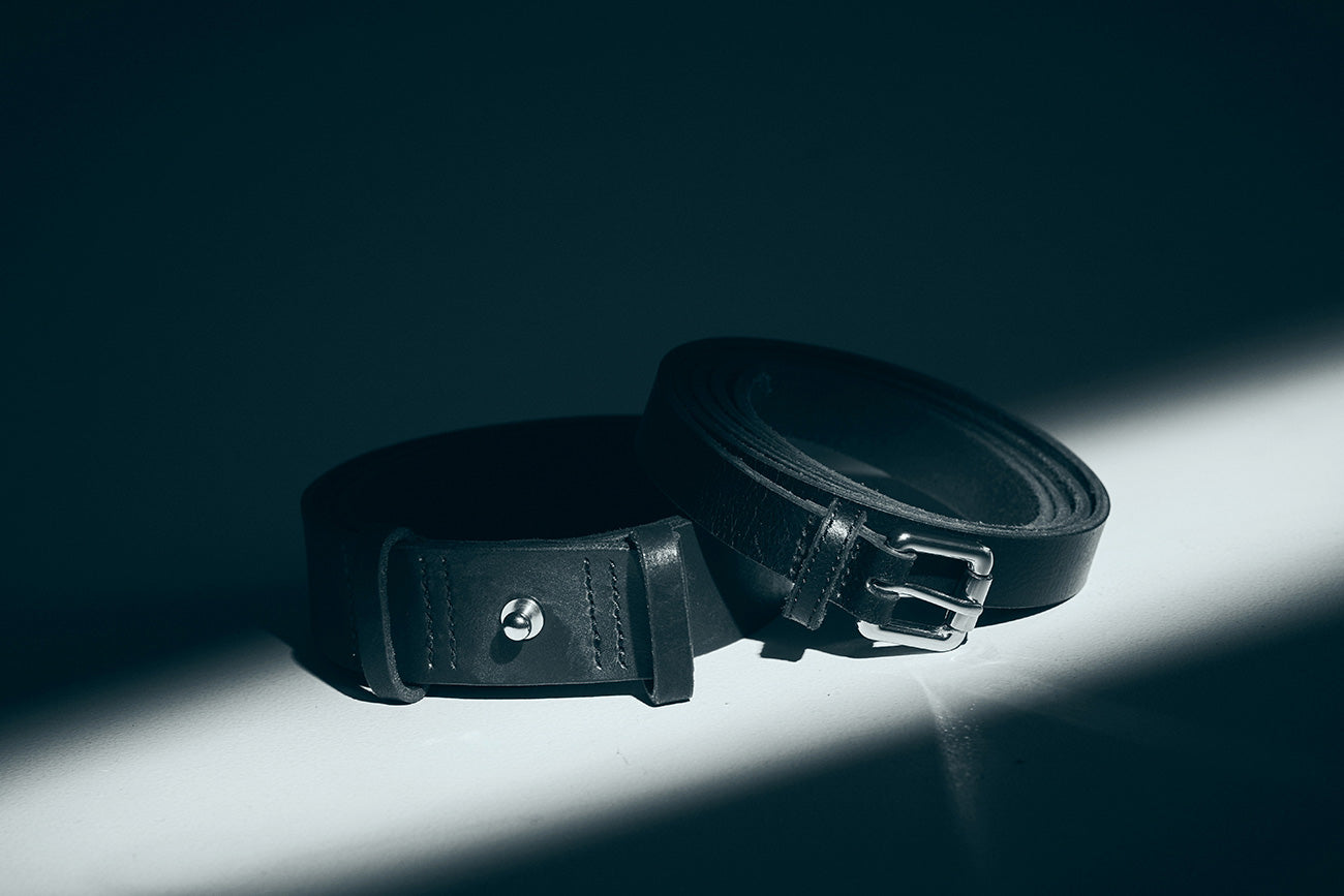 COW LEATHER ROLLER BUCKLE BELT