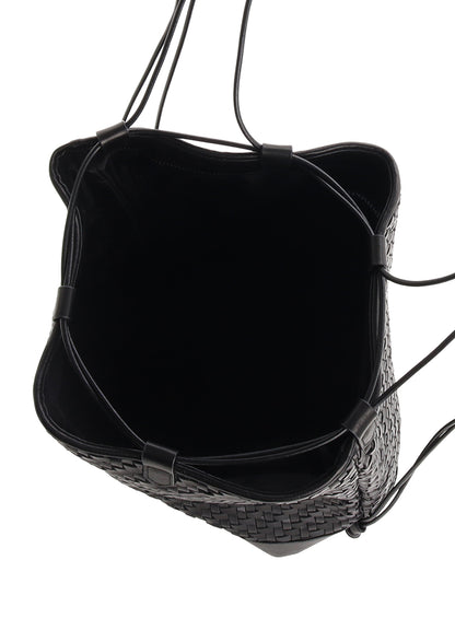 COW LEATHER WOVEN BAG