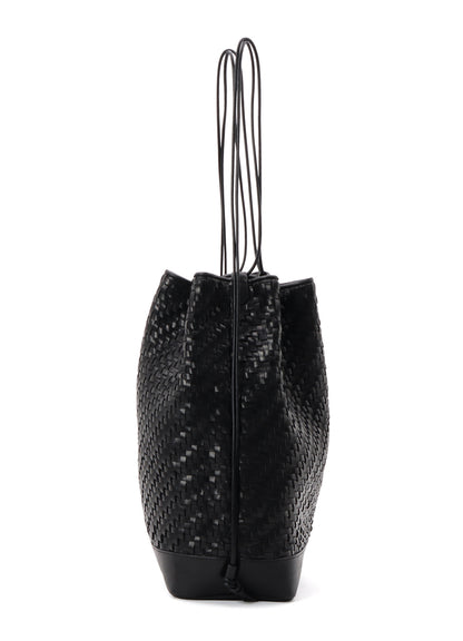 COW LEATHER WOVEN BAG