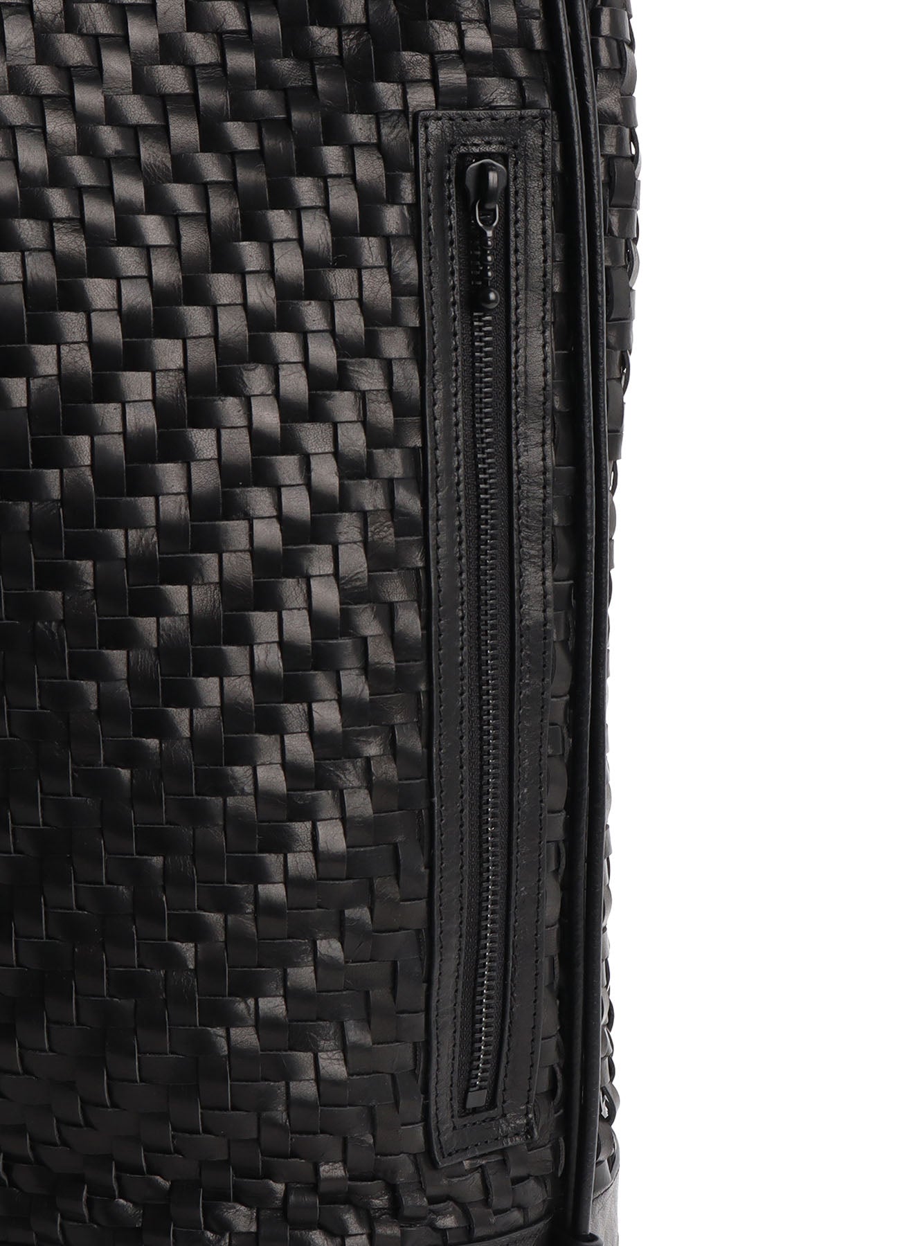 COW LEATHER WOVEN BAG